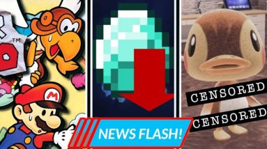 Decreased Diamond Spawns | NAKED Villagers?, Megaman Movie, Paper Mario Switch - News Roundup